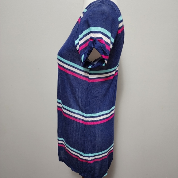 Splendid navy hermosa stripe slub short sleeve tee size medium - Picture 3 of 7